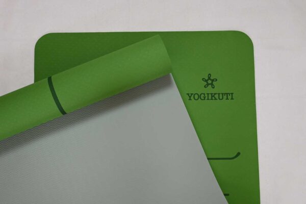Yogikuti Fitness στρώμα γιόγκα πράσινο, αντιολοσθητικό, με διαγράμμιση, από TPE