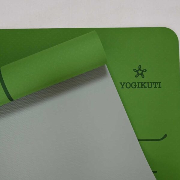 Yogikuti Fitness στρώμα γιόγκα πράσινο, αντιολοσθητικό, με διαγράμμιση, από TPE