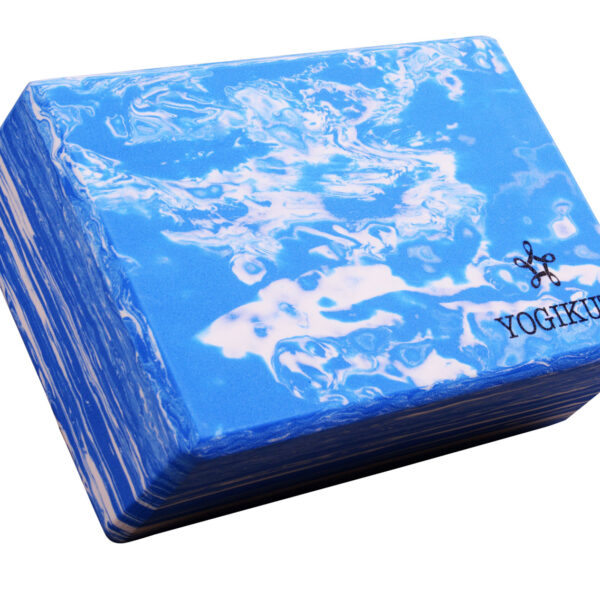 Τουβλάκι Γιόγκα Yogikuti από συμπαγές μη τοξικό EVA Foam χρώμα μπλε. Yogikuti yoga brick non-toxic EVA foam color blue