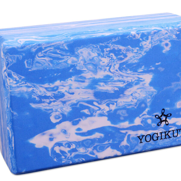 Τουβλάκι Γιόγκα Yogikuti από συμπαγές μη τοξικό EVA Foam χρώμα μπλε. Yogikuti yoga brick non-toxic EVA foam color blue