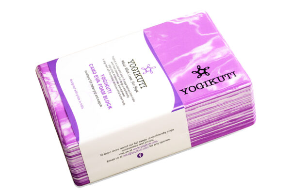 Τουβλάκι Γιόγκα Yogikuti από συμπαγές μη τοξικό EVA Foam χρώμα μωβ. Yogikuti yoga brick non-toxic EVA foam colour purple