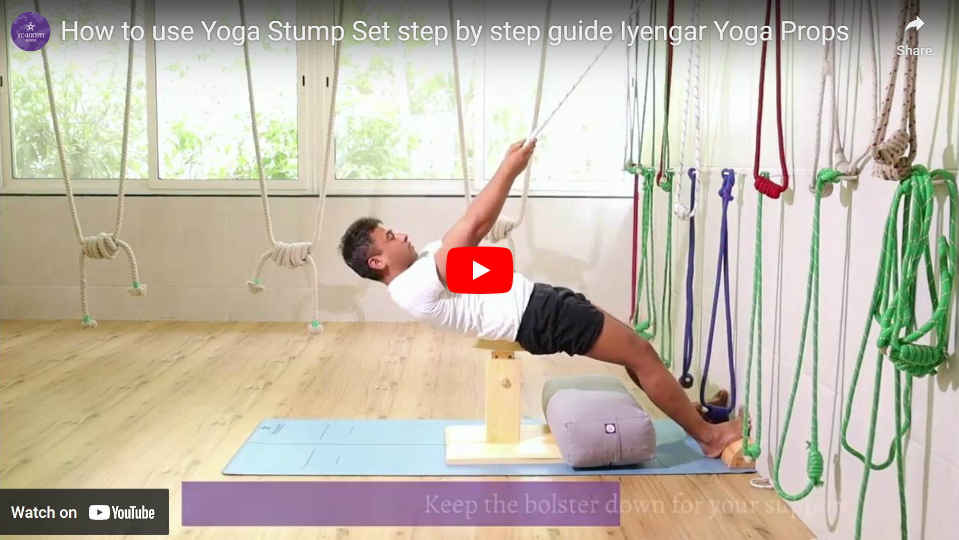 how to use yoga stump set - iyengar yoga props