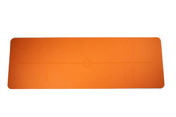 Yogikuti Fitness στρώμα γιόγκα πορτοκαλί, αντιολοσθητικό, με διαγράμμιση, από TPE