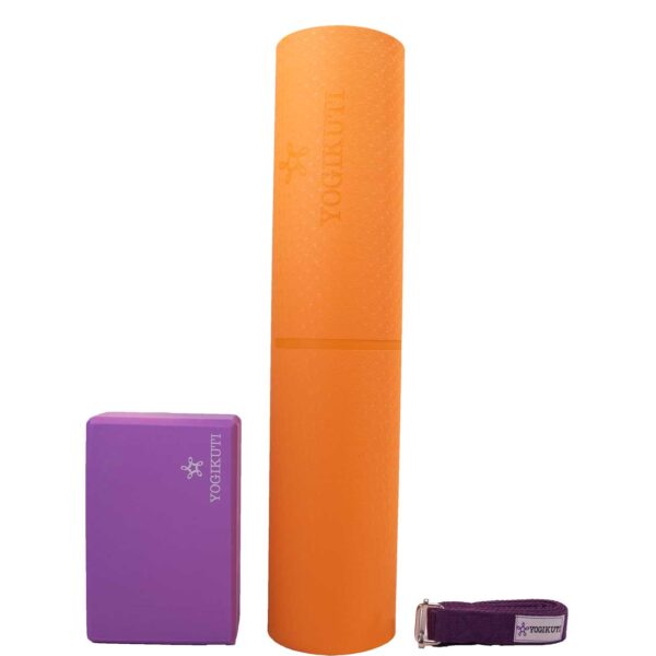 Yogikuti Σετ Γιόγκα Basic Πορτοκαλί-Μωβ, Yogikuti Basic Yoga Kit - Orange, Purple