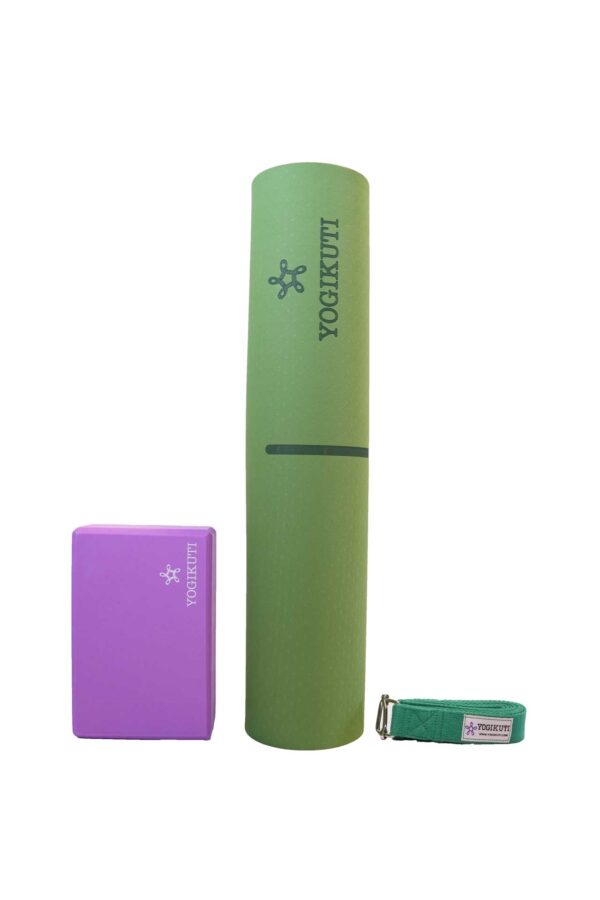 Yogikuti Σετ Γιόγκα Basic Πράσινο-Μωβ, Yogikuti Basic Yoga Kit - Green, Purple