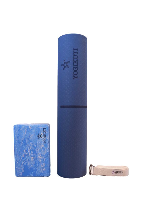 Yogikuti Σετ Γιόγκα Basic, Μπλε-Λευκό, Yogikuti Basic Yoga Kit - White, Blue