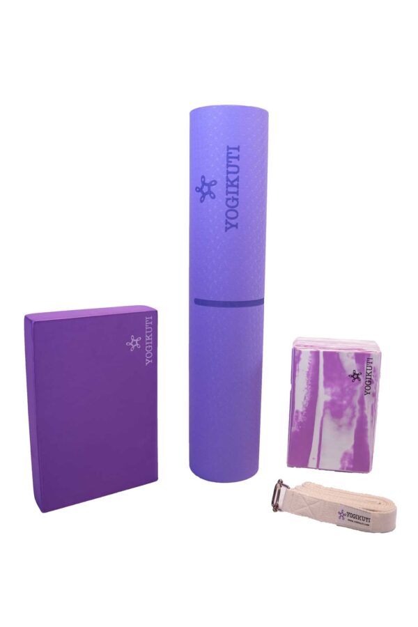 Yogikuti Σετ Γιόγκα Beginners Μωβ - Yogikuti Beginners Yoga Kit Purple