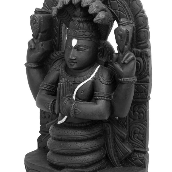 Ξύλινο σκαλιστό άγαλμα Patanjali - Ινδουιστικό άγαλμα - Διακόσμηση από Ινδία