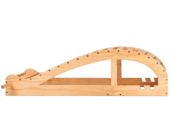 Viparita Dandasana Bench, Ξύλινος πάγκος γιόγκα για οπίσθιες κάμψεις, Yoga wooden props, Iyengar Yoga props, ξύλινο βοήθημα γιόγκα για backbends, Yoga therapy