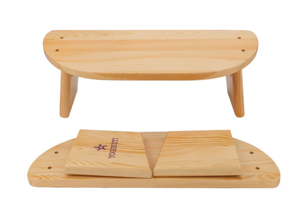Yoga wooden meditation bench - Ξύλινος πτυσσόμενος πάγκος διαλογισμού γιόγκα από φυσικό ξύλο πεύκο
