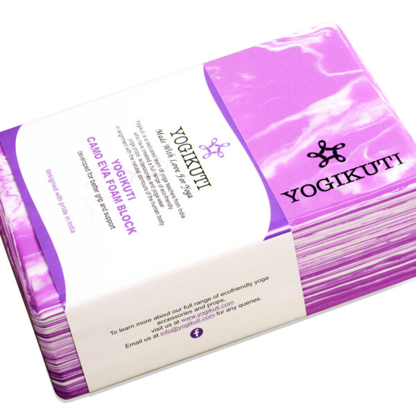 Τουβλάκι Γιόγκα Yogikuti από συμπαγές μη τοξικό EVA Foam χρώμα μωβ. Yogikuti yoga brick non-toxic EVA foam color purple