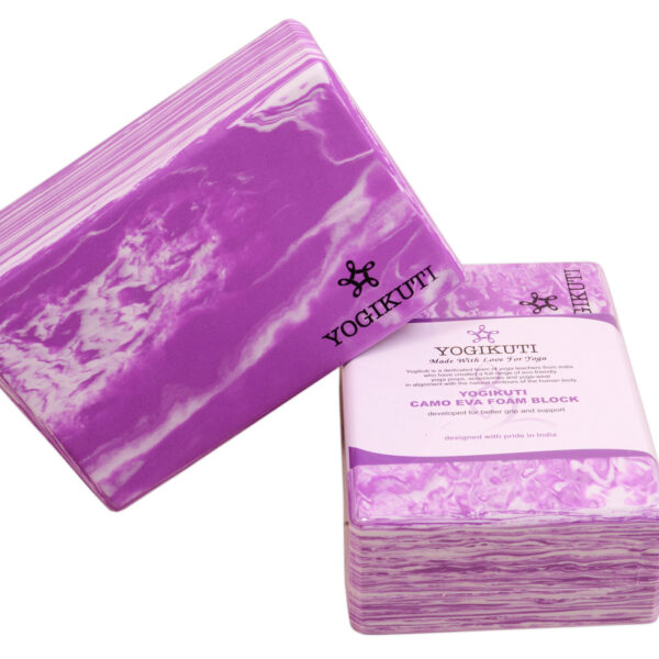 Τουβλάκι Γιόγκα Yogikuti από συμπαγές μη τοξικό EVA Foam χρώμα μωβ. Yogikuti yoga brick non-toxic EVA foam color purple